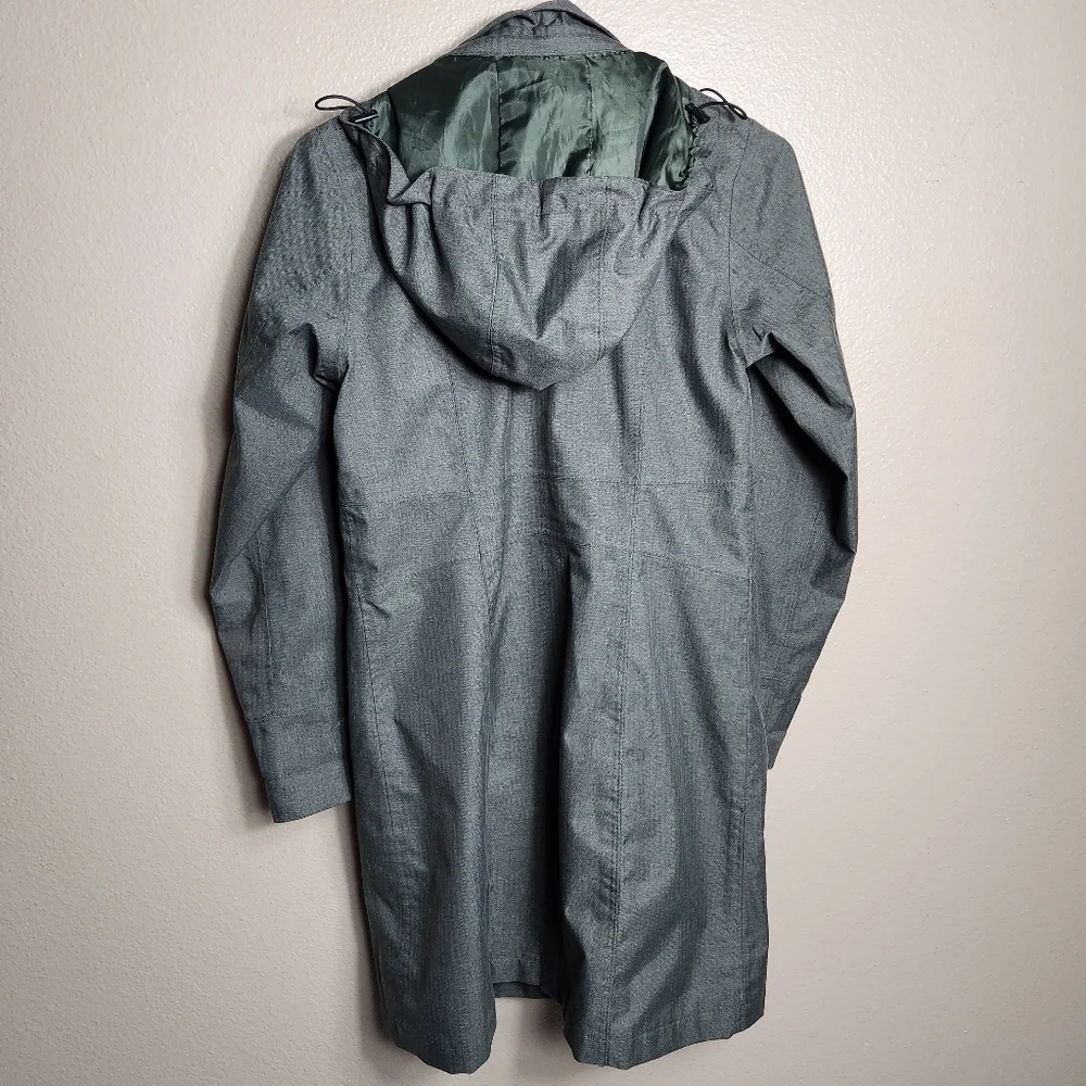 Eddie Bauer Womens Green Girl on the Go Waterproof Trench Coat-Size XS